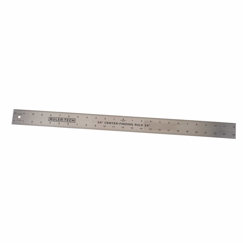 Stainless Steel Center Finding Rule - Length:24"